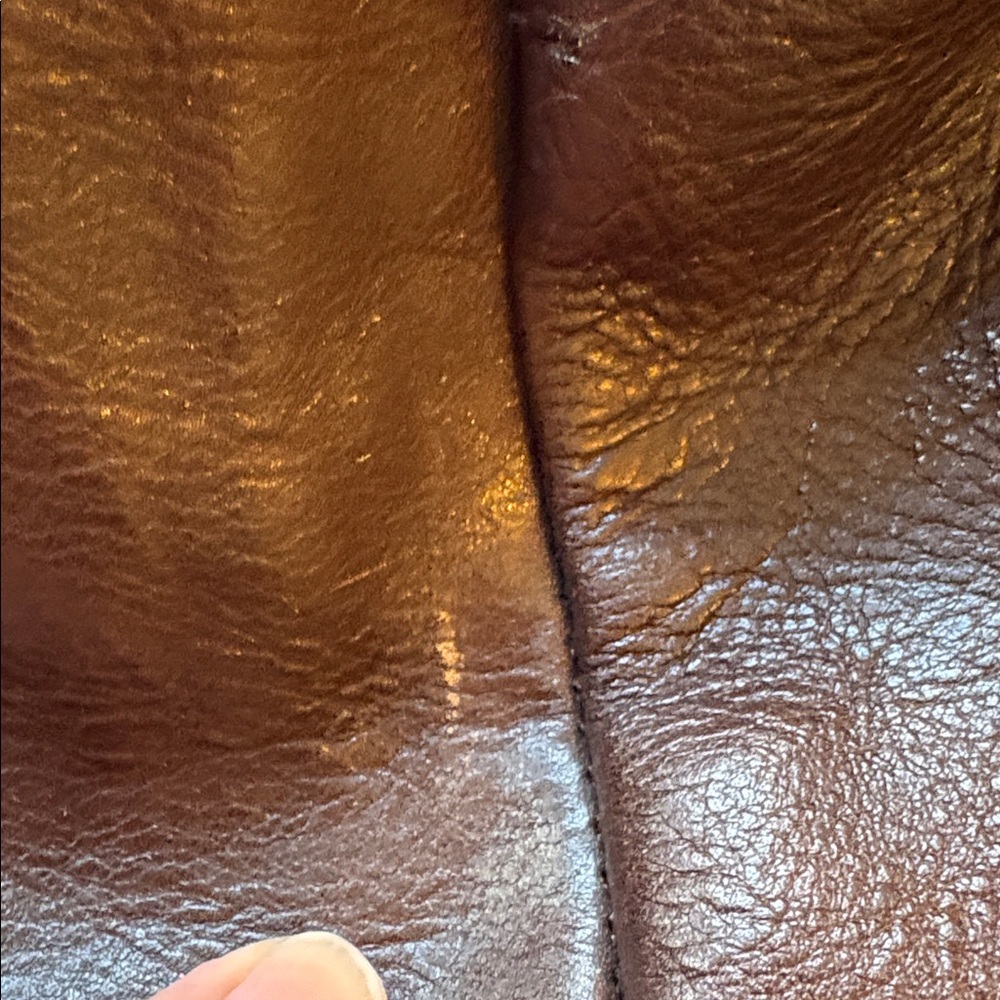 Kate Landry dark brown pebbled leather satchel purse - Picture 15 of 16